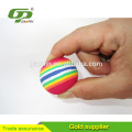 Colorful EVA Rainbow Golf Ball Toys For Indoor Practice Golf